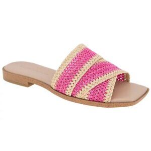 NEW BCBGeneration Womens Lileen Sandals Viva Pink, Light Tan Size 9.5